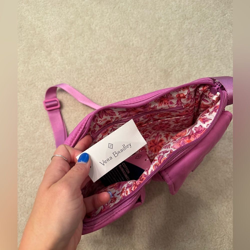 Vera Bradley Signature Cotton Utility Small Crossbody, Rich Orchid NWT - Picture 5 of 6